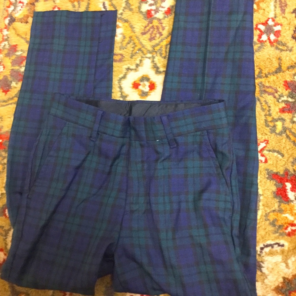 Class club blue & green plaid pants